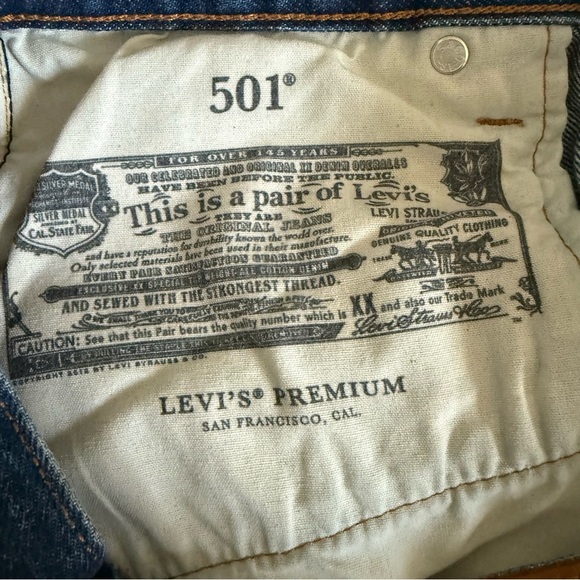 Levi's Premium | 5 Moto Colorblock Crop Buttonfly Jeans | 100% Cotton | Sz 29/28 - Picture 14 of 15